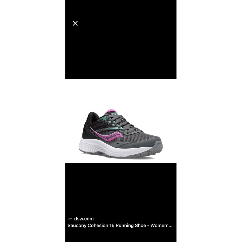 Saucony Cohesion 15 Womens Running Shoes Grey Black Pink Teal‎ S10701-10